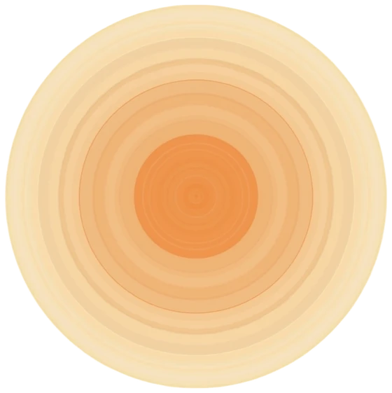 Concentric ripples settling